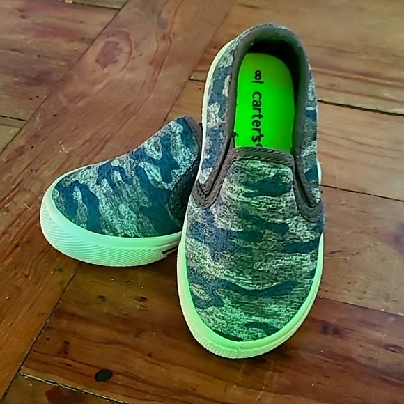 Carter's Other - Camo slip on toddler size 8 shoes